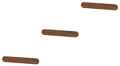 Cabilock 3pcs Minimalistic Magnetic Wooden Key Holder Fridge Magnet Key Hook Organizer for Home Office Hotel Walnut