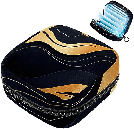 Gold Marmor Textur Sanitär Serviette Aufbewahrungstasche Tragbare Periode Tasche für Frauen Teen Mädchen Menstruationstasse Tasche Stillpad Halter