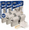 GERCAR Pro Profilzylinder 30/35 Massiver Schließzylinder gleichschließend 3er Set Doppelzylinder Zylinderschloss - Messing matt - inkl. 10 Schlüssel - Wendeschlüssel - Länge: 65 mm, A:30 B:35-3x