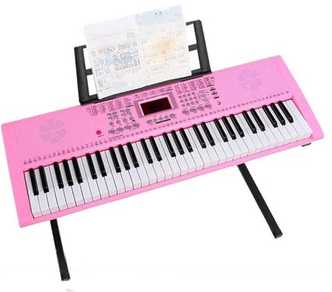 electronic Piano Keyboard Portable 61 Key Professional Digital Piano Electronic Portable Electronic Keyboard Piano Keyboard Piano (Color : Pink)
