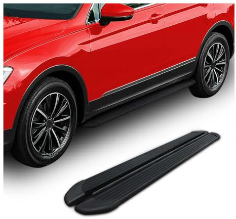 OMAC Seitenschweller Trittbretter Schweller kompatibel mit Kia Stonic 2017-2025 Alu Schwarz