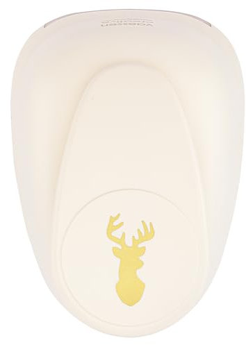 Vaessen Creative Motivstanzer Hirschkopf - 3.8 x 7.5 cm - Stanzer für Bastelpapier, Tonpapier, Scrapbookpapier oder Decoupagepapier