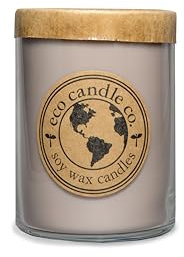 Eco Candle Co. Recycelte Kerze, Lagerfeuer, 530 ml, Düfte von schwelendem Holz, Rauch und Weihrauch, 100 % Sojawachs, kein Blei, Kraftpapier-Etikett und Deckel, handgegossen, phthalatfrei, Sojabohnen
