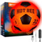 Hot Bee Leuchtender Fußball Aufladbar Leder Fußball Größe 5 Fußball Kinder Geschenke für 8–12 Junge Teenager Weihnachten Geburtstage Geschenke Spielzeug für Jungen ab 9 10 11 12+ Fussball mit Tasche