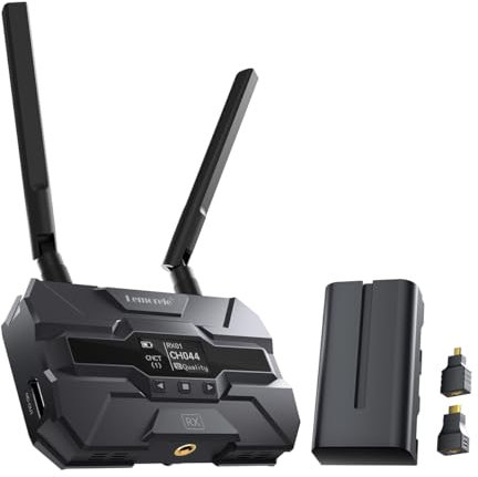 Lemorele 200M FHD Wireless HDMI Receiver mit 1 * 4400mAh Battery for R200 HDMI Wireless Transmitter and Receiver Kit,Supports up to 4 RXs to 1TX.