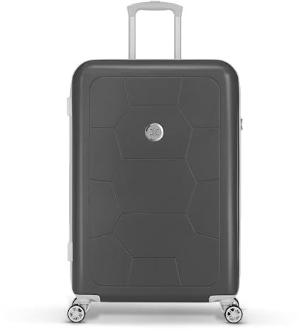 SUITSUIT Caretta – Reisekoffer mit 4 Rollen – Sicheres Zahlenschloss – Grau (75 cm)