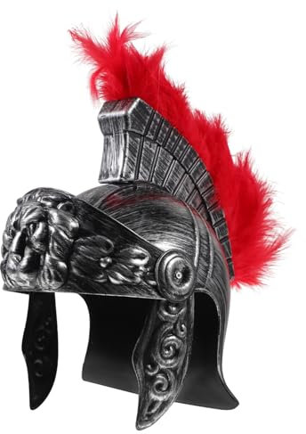 PHENOFICE Antiker Römischer Krieger Hut Männer Römischer Helm Soldat Hut Prop Cosplay Soldat Helm Soldat Leistung Hut Männer Soldat Kostüm Römischer Helm Kopfbedeckung Erwachsene Römisches