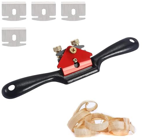 lcyen Wood Planer for Doors, 9 Hand Planers with 4 Spare Blades, Woodworking Tools and Accessories Hand Tools, for Wood Craft Processing and DIY Model Making