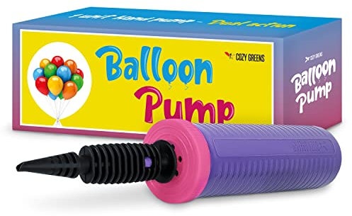 COZY GREENS Balloon Pump Hand Held, Inflator Air Pump for Balloons - 2Way Dual Action, 1Pack - Easy to Use, Sturdy Ballon Inflator Pump