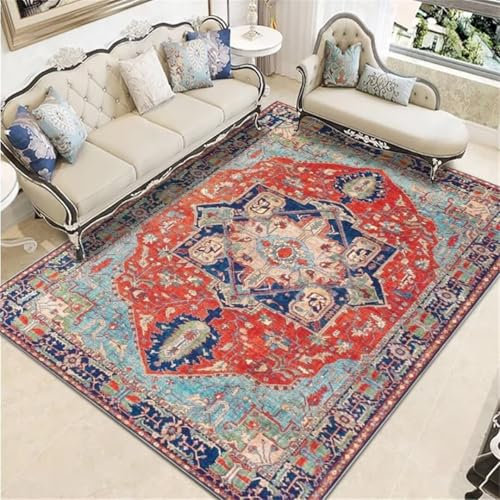 DJHWWD 60X90cm Teppich küche rutschfest auslegeware Wohnzimmer Sofa roter Schlafzimmer rechteckiger schmutzabweisender Area Rugs deko