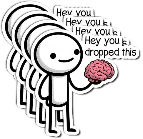 Lustige Vinyl-Aufkleber, Motiv: You Dropped This Meme, 4 Stück, wasserdicht, Dekoration, Hartschale, Hut, Laptop, Wasserflasche, Handyhülle, Autos, Sammelalbum, Sachen, Stoßstange, Geschenkidee für