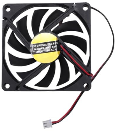 Rfeeuubft 80mm 2 Pin Connector Cooling Fan Low Pressure for PC Computer Case CPU Cooler Radiator