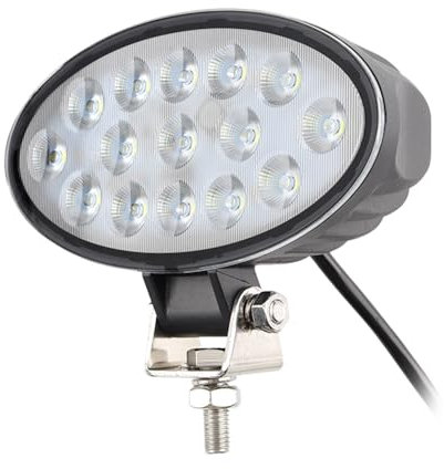 Hooma 75W LED Arbeitsscheinwerfer Oval 12V/ 24V/ 6000K Geschraubt/Anbau mit schwenkbarer Montagebügel Für LKW, Traktoren, Offroad-Fahrzeuge, Quads und Boote
