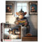 Monkey Magazinleser, 1000 Teile, Puzzle, Himmelsfenster, 50 x 70 cm, bunt, DIY-Puzzle, Heimdekoration, Geschenke, Familienpuzzle, perfekt für Spieleabende