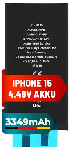 Mpsmobile® Akku für iPhone 15 | 3349mAh | Original Ersatzbatterie