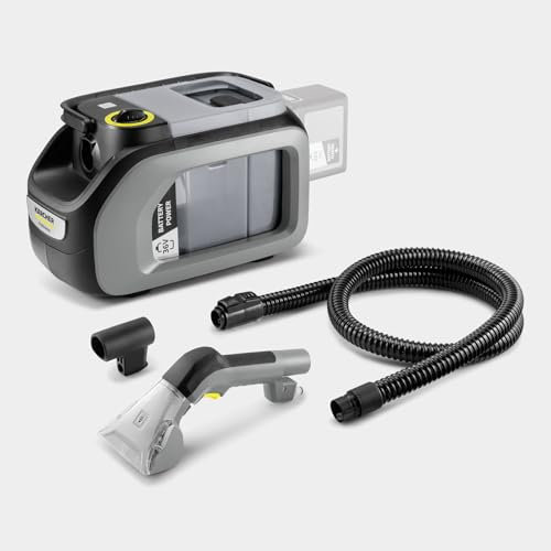 Karcher Puzzi 2/1 Bp Limpiador de alfombras inalámbrico, funciona con pilas, tanque de 7 L (batería y cargador no incluido)