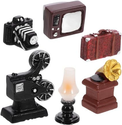 Garneck Accesorio De Televisor para Casa De Muñecas Diseño Retro Decoración De Maleta