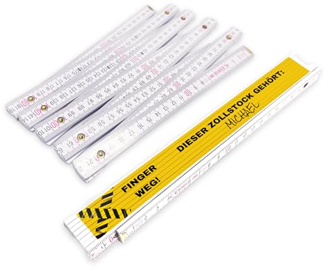 Zollstock personalisiert zum Vatertag I Meterstab mit Namen, Bildern und Logo selber gestalten I Meter Werkzeug (2m) Perfektes Vatertagsgeschenk