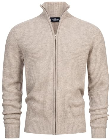 KRONSTADT Herren KSDorsey Klassische Strickjacke aus Wollmix mit Kragen | Eleganter Cardigan aus warmem Materialmix für Business und Alltag, Herrenjacke, Freizeitjacke, Strickoberteil für Männer