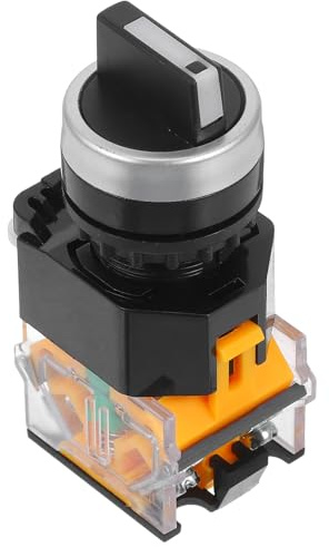 Housoutil Interruptor Selector Giratorio de Posiciones con Bloqueo Automático Pomo Resistente Conmutador para Equipos Eléctricos Cambio de Circuito Mantenido Reemplazo de Interruptor de