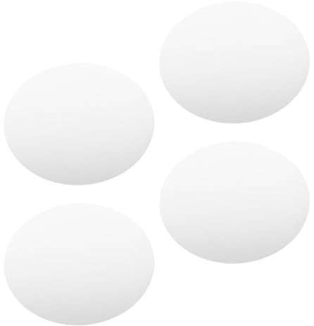 ERINGOGO Plateau Rond en Miroir Acrylique Argenté 15 Cm Diamètre Épaisseur 1,5 Mm 4 Pièces Support Décoratif pour Bijoux, Bougies et Centre de Table Mariage, Fête, Décoration