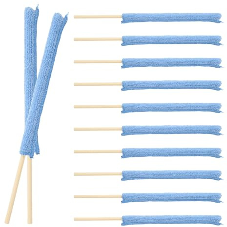 MOLUCKFU Lot de 12 Brosses Multifonctions en Fibre et Bois pour Nettoyage Complet des Sorties de Climatisation et Stores, Outil Pratique pour Voiture et Maison