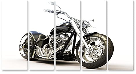 islandburner Bild auf Leinwand Motorrad Auf Weißem Hintergrund Chopper Bilder Wandbilder Poster