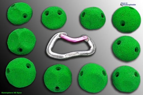 Move-it-Climbingholds - Hemisphere XS Spax (Klettergriffe-Set), Farbe:neon grün