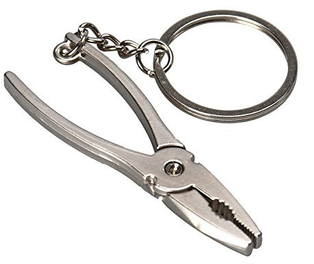 Mini pince en métal en acier inoxydable réglable Creative porte-clés porte-clés multifonction pince de poche