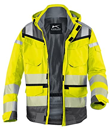KÜBLER REFLECTIQ Wetterjacke Sympatex® PSA 2 – Jacke mit reflektierenden Elementen und Z‑Liner-Konstruktion warngelb/anthrazit Gr. XS