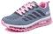 frysen Chaussures de course, pour homme et femme, avec coussin d'air, semelle profilée, légères, Rose gris., 37 EU