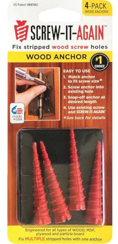 Sia Wood Anchor - 4 Pack