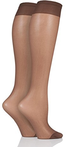 Pendeza Women KH TONE Tone 10, 20, 30, 40 and 50 Knee Highs For Darker Skin Tones 15 Denier Pack of 1 Tone 20 One Size