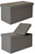 dibea Sitzbank mit Klappdeckel 76x38x38 cm, Kunstleder grau