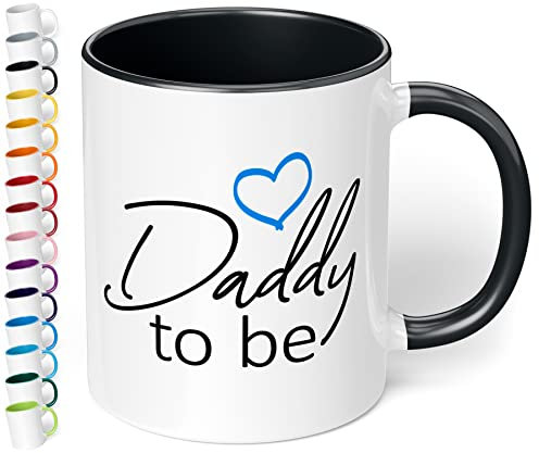 True Statements Papa Tasse daddy to be - Geschenk für werdenden Papa, innen Schwarz