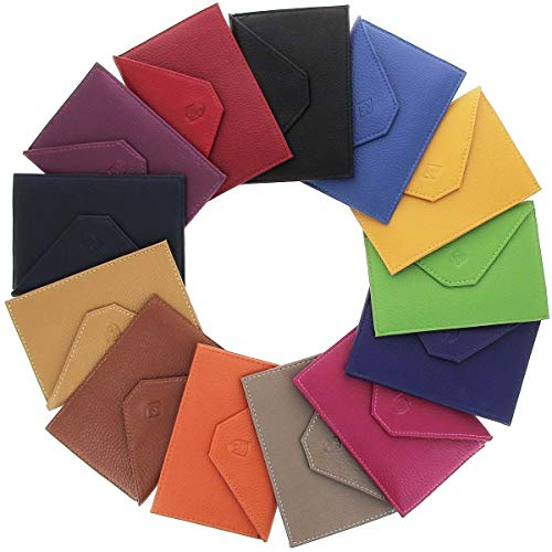 KARL LOVEN Porte Carte Grise en Cuir - Protection - Etui - Pochette - Carte d'identité - Papiers de Voiture - Portefeuille - Homme - Femme