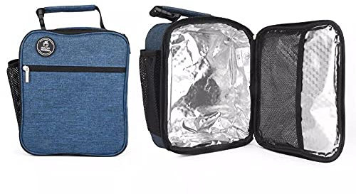 Insulated Lunch Box for Adults and Kids - Professional Work Lunch Bag for Men and Women - Spacious and Heavy Duty School Lunchbox for Boys and Girls (Dark Blue)