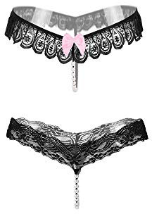 Nightease Perizoma da Donna T-String Mutandine Perizoma con Perle (2 Modelli) (Taglia Unica, Stile2)