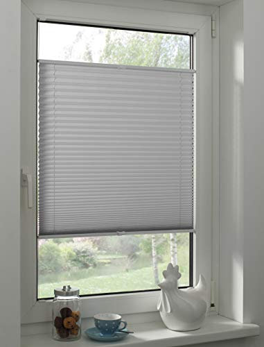 Sunpro24 Plissee auf Maß, Blickdichtes Faltrollo, Klemm-Montage, Sonnenschutzrollo, (B) 131-140 x (H) 131-140 cm, Weiß