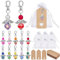 Colgante Llavero Angel,Llavero de Ángel de Perlas,Bolsas de Organza,Etiqueta Kraft,Colgante de Regalo para Bautizo,Llavero Estilo Ángel,Regalos Comunión Confirmación,Juego de Regalos de Boda (32)