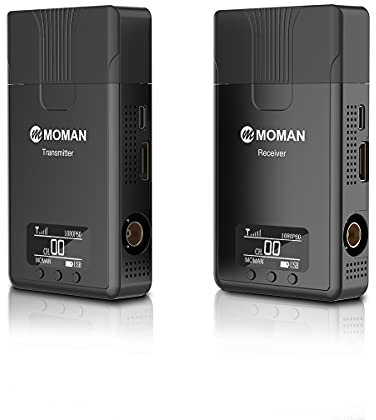 Wireless Video Transmission System, MOMAN Matrix 600S SDI/HDMI Transmitter & Receiver 600ft Range 0.08s Latency with App for DSLR Camera Monitor Vlog, Image-Video-Transmitter-Reveiver-Wireless