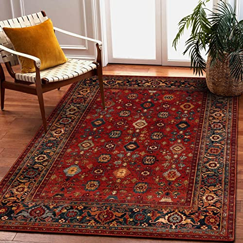 rugsx Wollteppich für Wohnzimmer, Schlafzimmer, traditionell Omega PARILLO Rahmen Rubin 200x300 cm