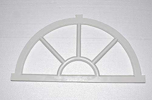 Graf von Gerlitzen Eisenfenster Stallfenster Scheunenfenster Aluminium Halbrund 65 x 34 cm. W4W