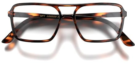 LONDON MOLE Brillen | Spy Lesebrille | Rechteckige Gläser | Coole Leser | Designer-Brille | Herren/Damen-Lesebrille | Unisex | Federscharniere