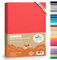 Premium Kinder Spannbettlaken leevitex® | 2er Set | Für Babybett & Kinderbett 70 x 140 cm | 100% hochwertige Mako-Jersey-Baumwolle | Öko Tex geprüft | Rot