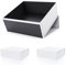 JiaWei Geschenkbox 3 Stück, 33x31x11.5 cm Geschenkkarton mit Magnetisch Deckel, Grußkarten & Geschenkverpackung Seidenpapier - Weiß