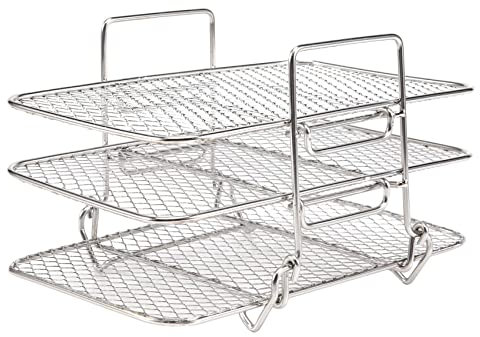 Rack à friteuse à pour Double Friteuse 304 Acier Inoxydable Multi Couche Déshydrateur Rack Toast Rack Friteuse Accessoires