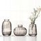 3 jarrón de flores de cristal gris, mini jarrón decorativo de diseño transparente, decoración para centro de mesa, boda, campestre, bautizo, cumpleaños, regalo del día de la madre
