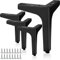 GothicBride 4 Pcs Pied de Meuble Noir 17 cm Pieds de Meuble Triangulaires en Métal, Pied Meuble pour Armoire, Pied Table Basse, Table de Chevet(17 cm)