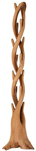 Nexos Trading DIVERO Garderobenständer in Baumform aus Mahagoni-Holz - Farbe: Braun